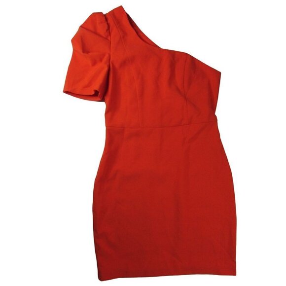 Lulus Women's Size Medium Stay Gorgeous One Shoulder Puff Sleeve Mini Dress - Picture 1 of 7